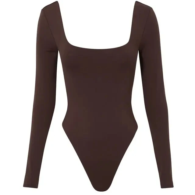 TAMMY SQUARE NECK LONG SLEEVE BODYSUIT