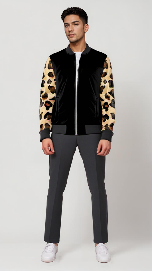 LEOPARD PRINT BOMBER (UNISEX)