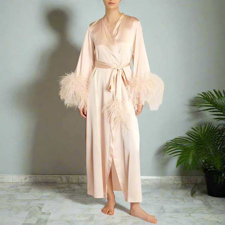 AMINA LUXE SATIN SILK ROBE