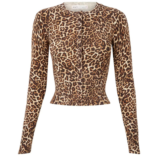 NIKA CROPPED CARDIGAN (LEOPARD PRINT)