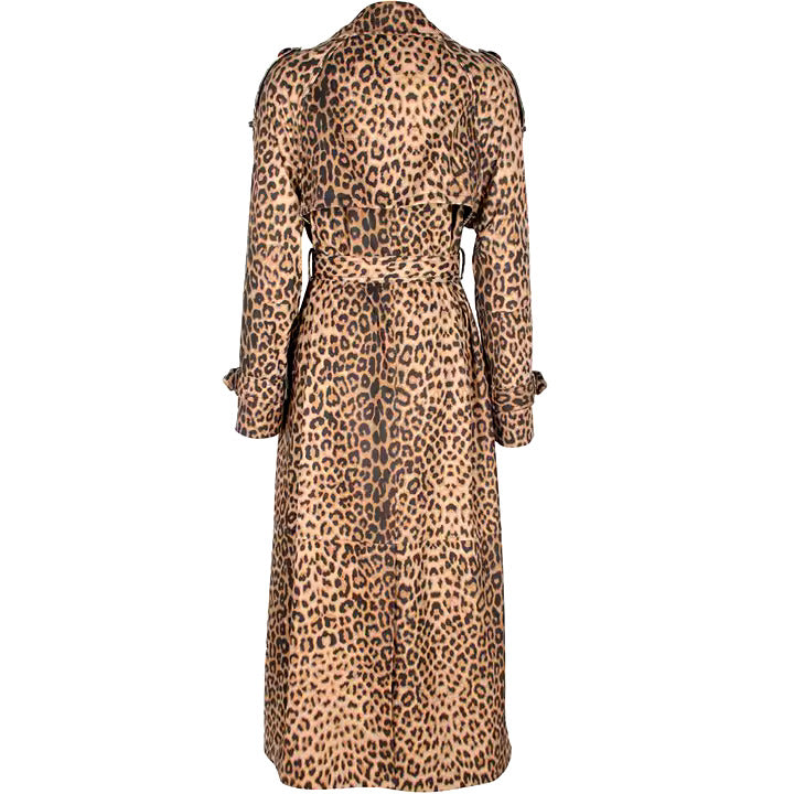 LEONA LEOPARD LEATHER TRENCH