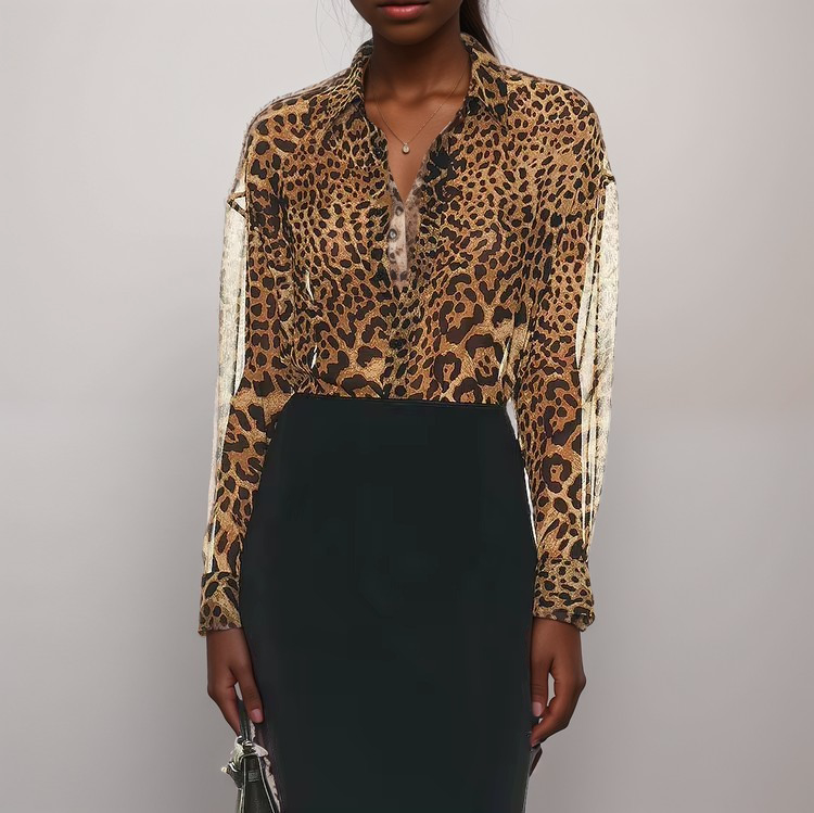 JAMILA LEOPARD PRINT BLOUSE