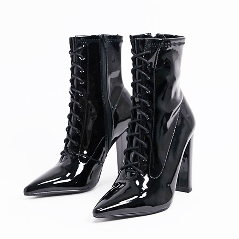 SIMONE PATENT LEATHER BOOTIE