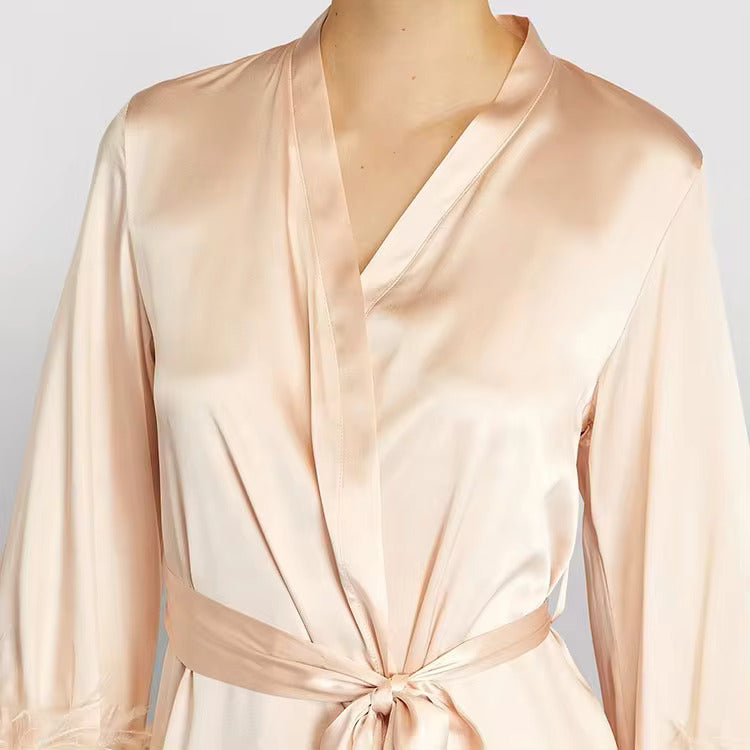 AMINA LUXE SATIN SILK ROBE