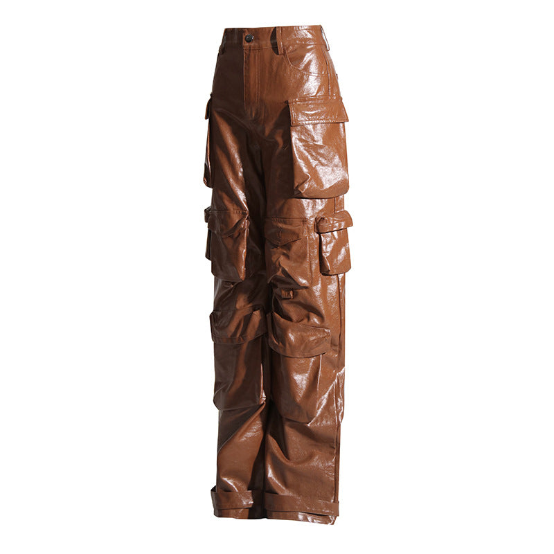 FAUX LEATHER CARGO PANTS – Michelle Divine Boutique