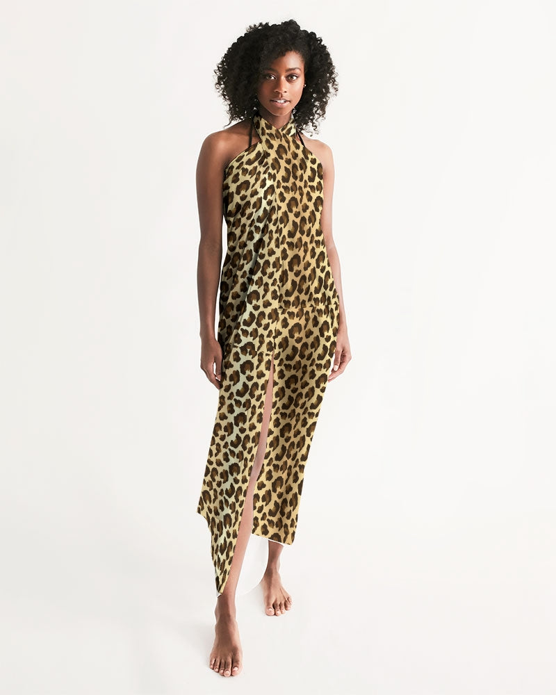 PAREO DE SEDA CON ESTAMPADO DE LEOPARDO