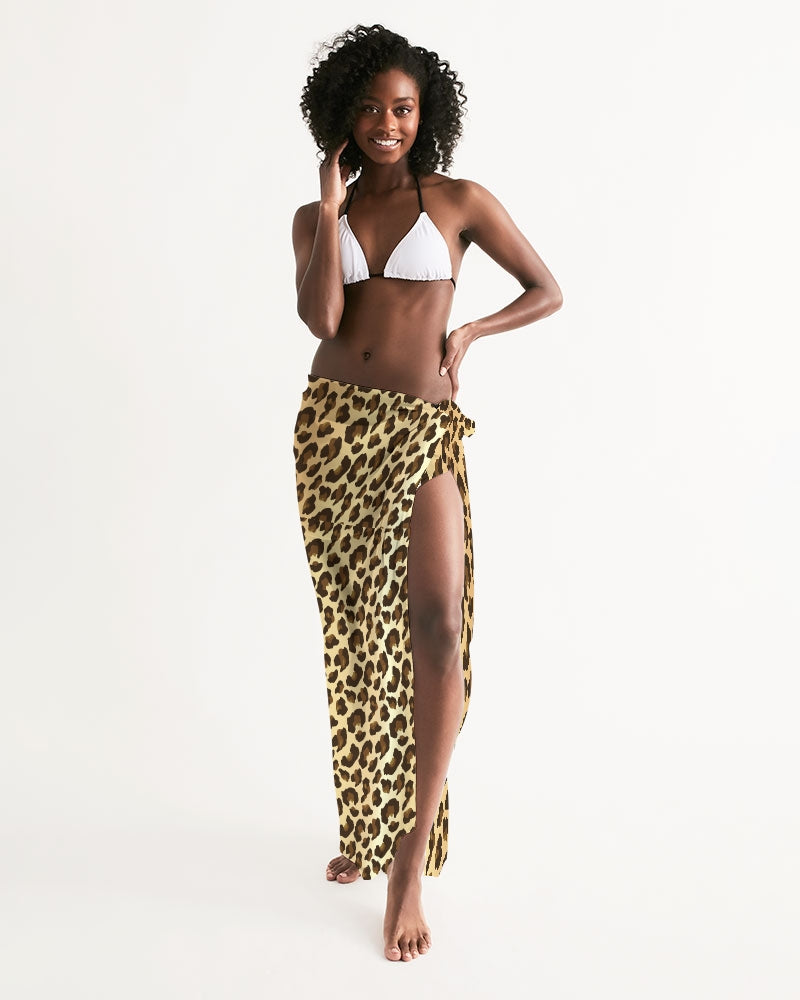 PAREO DE SEDA CON ESTAMPADO DE LEOPARDO