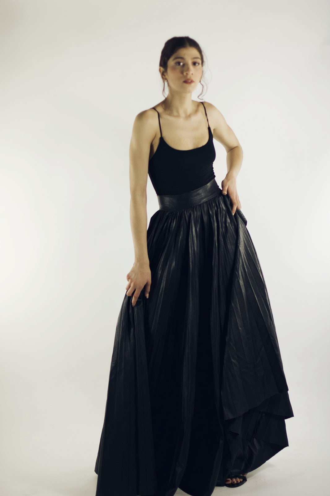 JUPE MAXI EN CUIR VEGAN TORI