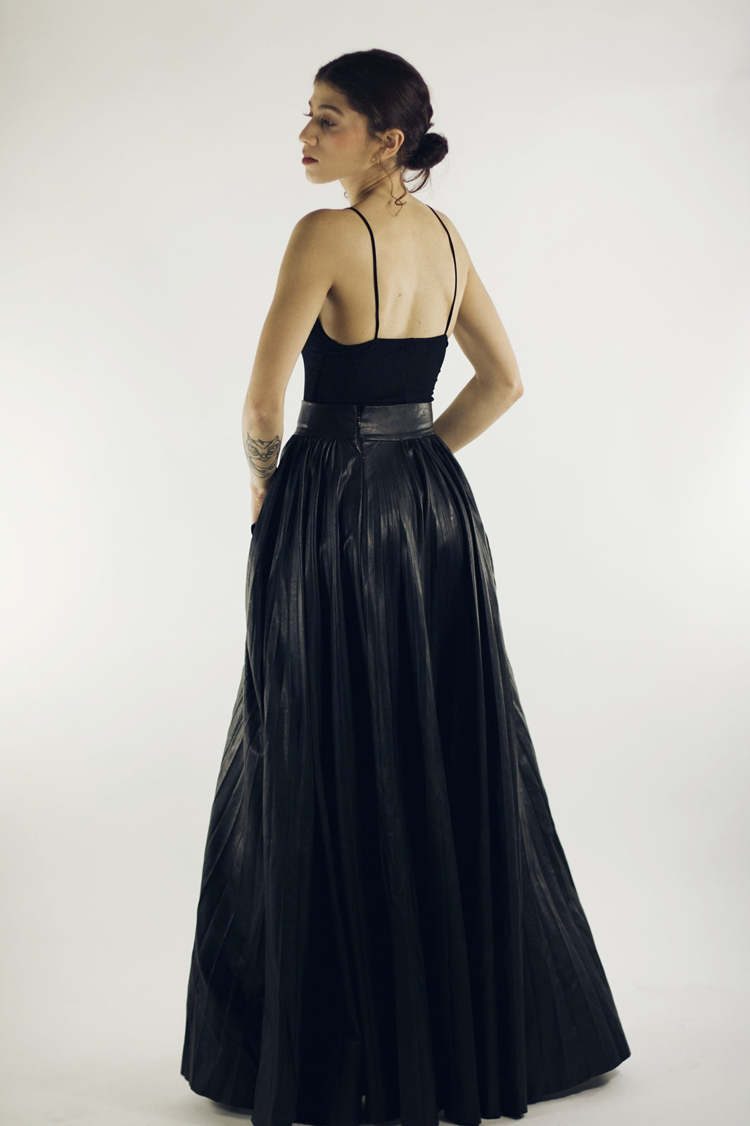 TORI VEGAN LEATHER MAXI SKIRT