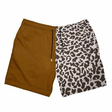 MANKIND CHEETAH PRINT SWIM TRUNKS