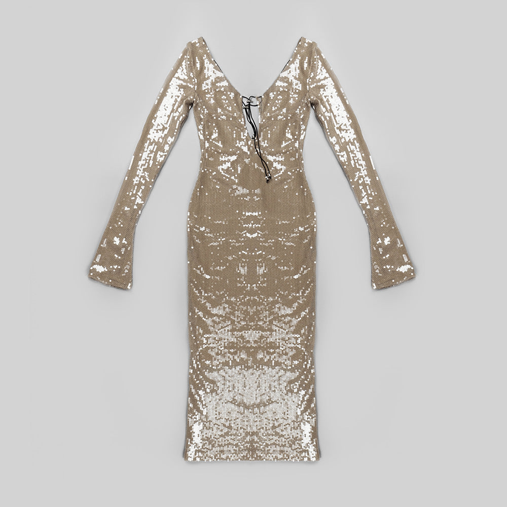 GAYLE SEQUIN MIDI DRESS