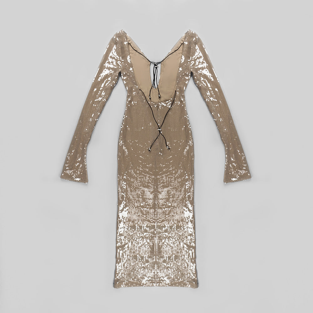 GAYLE SEQUIN MIDI DRESS